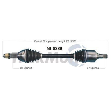 Surtrack Axle Cv Axle Shaft, Ni-8389 NI-8389